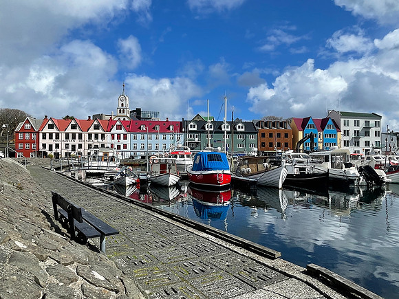 Tórshavn harbor, the capital of the Faroe Islands.